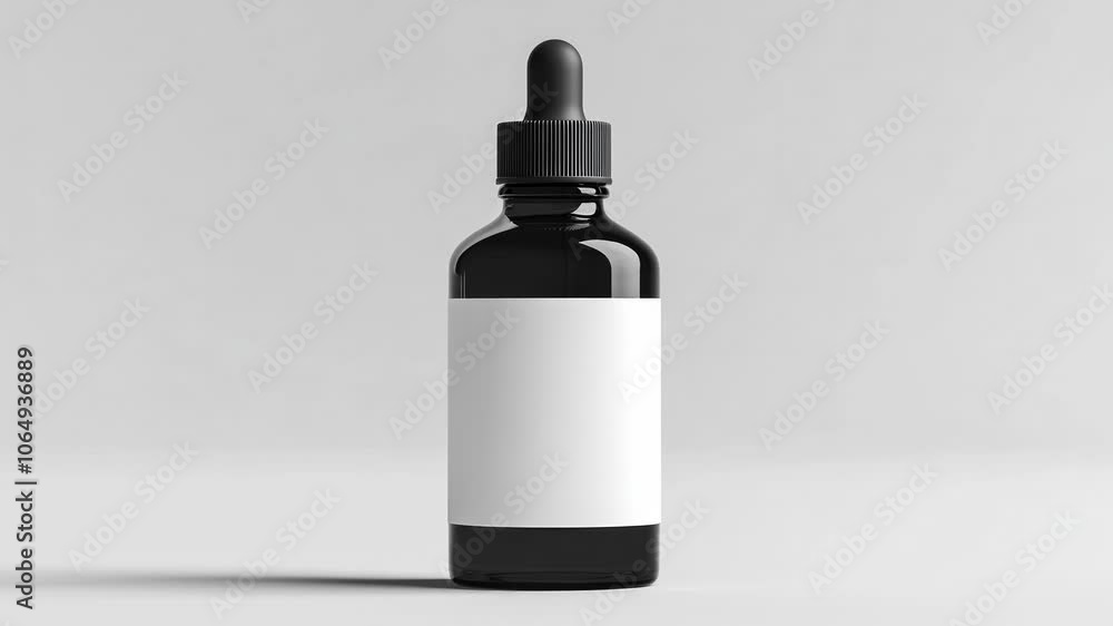 Dropper bottle product mock up with blank label Dropper bottle product mock up with blank label