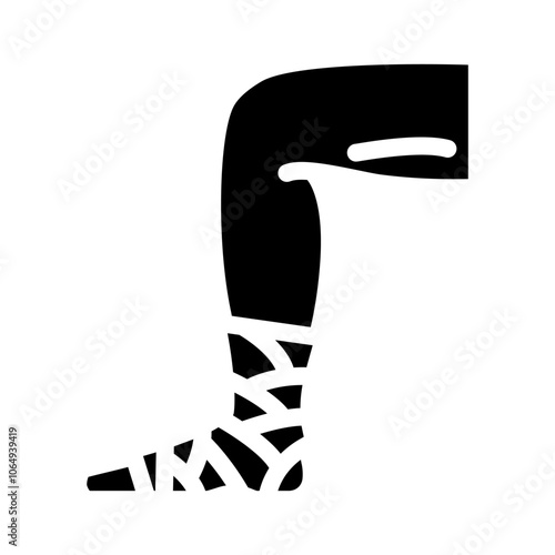 sprain household injury accident glyph icon vector. sprain household injury accident sign. isolated symbol illustration