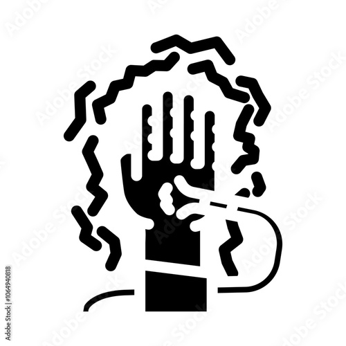 electric shocks household injury accident glyph icon vector. electric shocks household injury accident sign. isolated symbol illustration