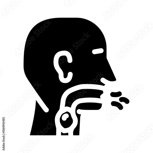 choking household injury accident glyph icon vector. choking household injury accident sign. isolated symbol illustration