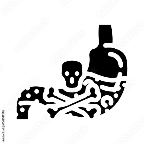 ingestion harmful substances glyph icon vector. ingestion harmful substances sign. isolated symbol illustration