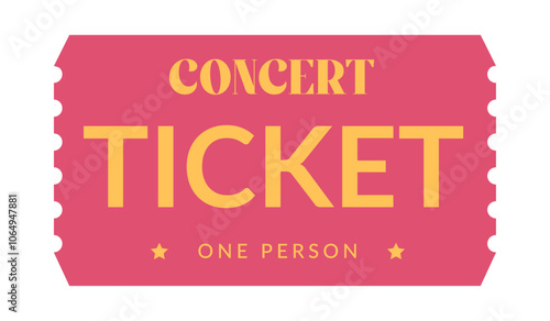 Concert Ticket, admit one ticket
