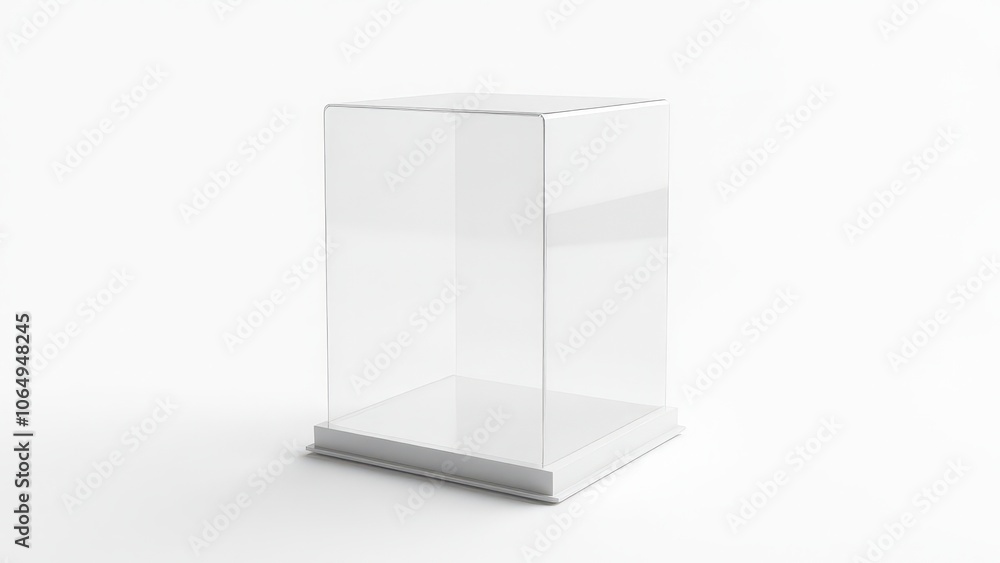 Clear acrylic card box with hinged lid, perfect for weddings or events with a modern touch