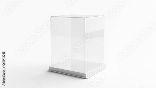 Obraz na płótnie Clear acrylic card box with hinged lid, perfect for weddings or events with a modern touch w salonie
