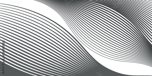 Abstract twisted background. Lines of variable thickness. Halftone effect line pattern. Grunge modern pop art texture for poster, banner, business cards, cover, postcard, design, labels, stickers
