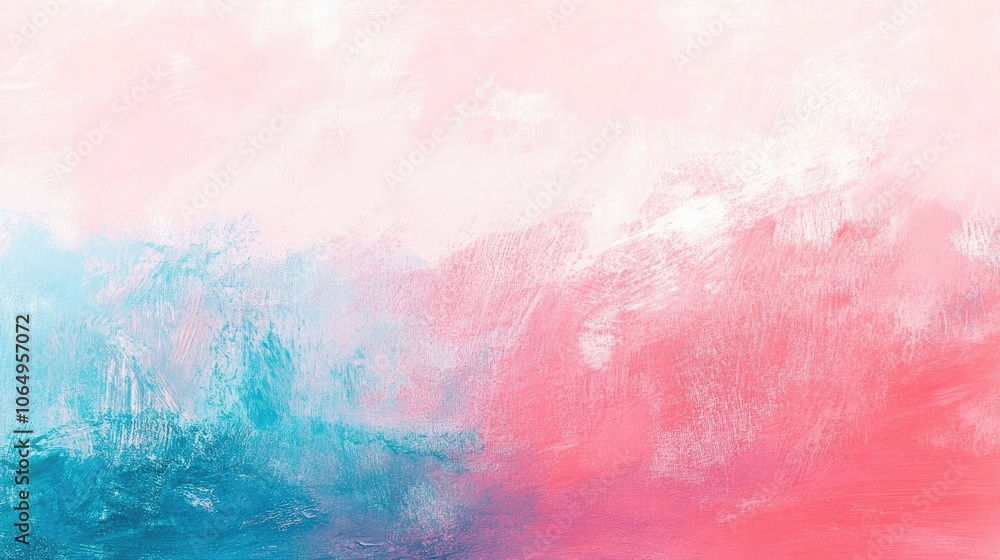 Obraz premium Abstract pink water pastel background with vibrant marine colors creates a stunning acrylic paint texture, perfect for artistic projects and designs. Ample copy space for creativity.