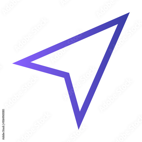 Stylized purple cursor icon representing digital navigation in graphic design applications