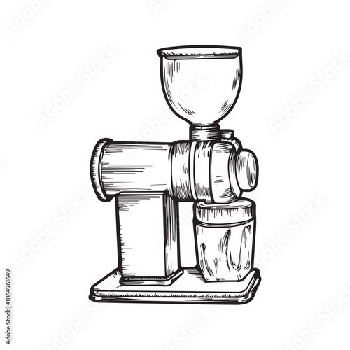 coffee machine drawing vector design 