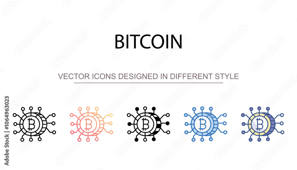 Obraz premium Bitcoin icon design with white background stock illustration