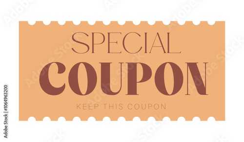 Special Coupon design, Ticket design template., Admit one ticket, illustration of a ticket, Coupon template, Vintage ticket
