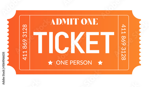 Ticket design, Ticket design template., admit one ticket, illustration of a ticket	