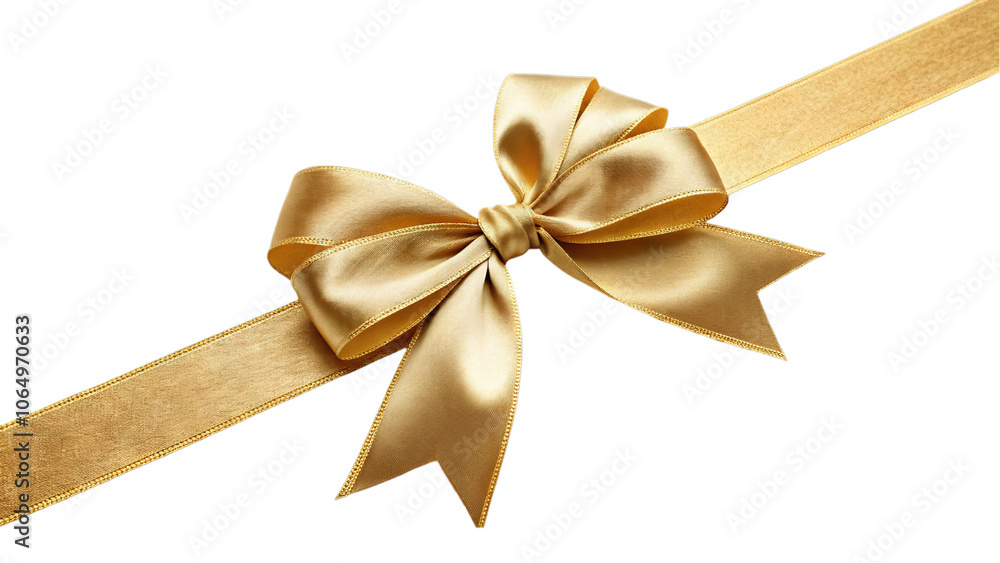 Golden Ribbon Bow: Perfect for Gift Wrapping and Decoration Golden Ribbon Bow: Perfect for Gift Wrapping and Decoration