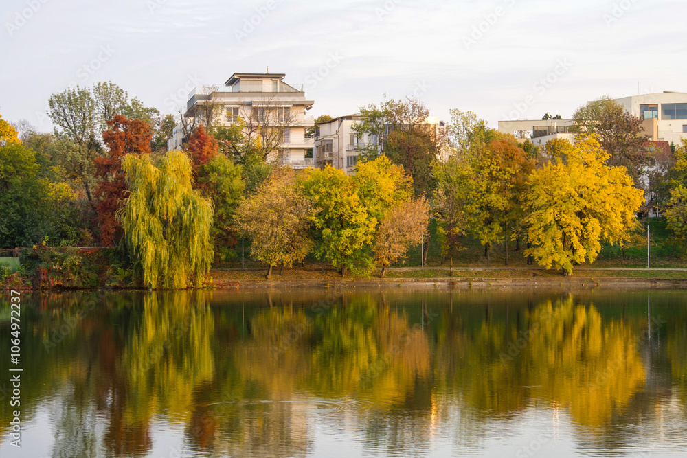 autumn in the park, Bordei Park, Bucharest City, Romania autumn in the park, Bordei Park, Bucharest City, Romania