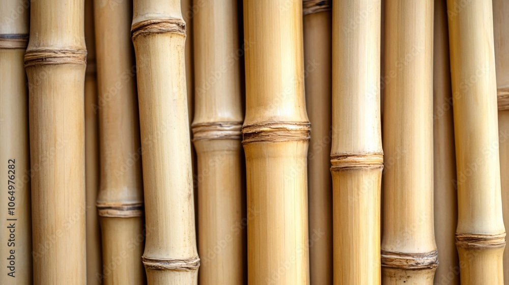 Fototapeta premium Close Up of Natural Bamboo Texture