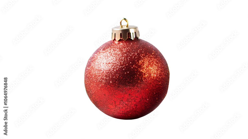 Red Glitter Christmas Ball Ornament Red Glitter Christmas Ball Ornament