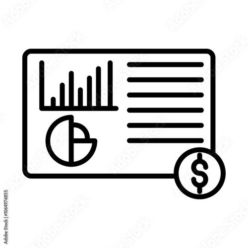 Financial Report line icon
