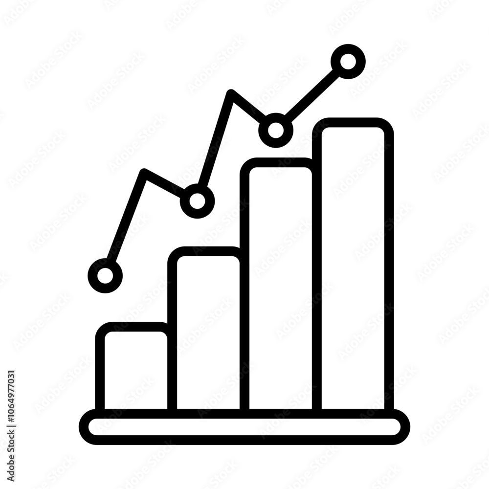 Bar Graph line icon Bar Graph line icon