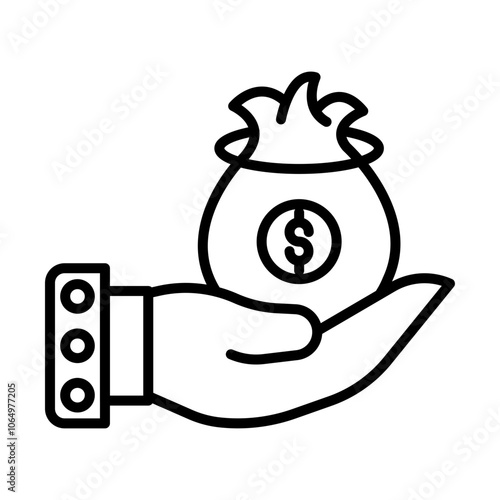 Payroll Icon line icon