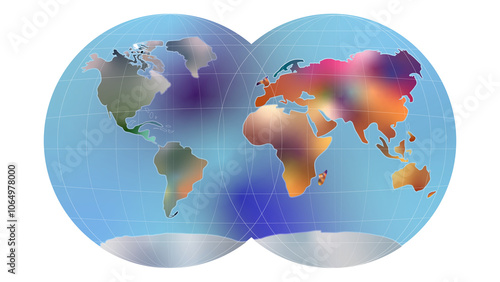 The World map, geographical atlas, planet Earth photo