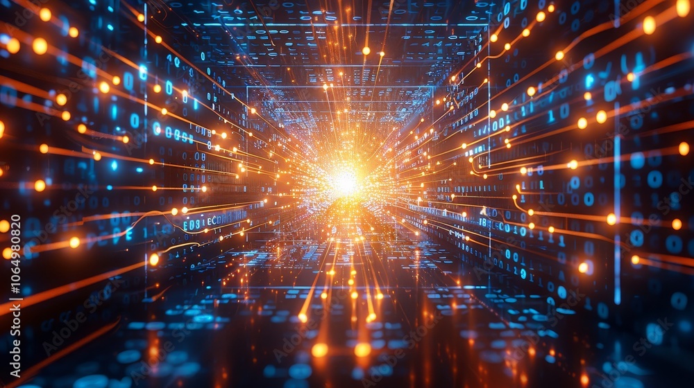 Obraz premium Abstract illustration of blue circuit lines on white background representing technology connections