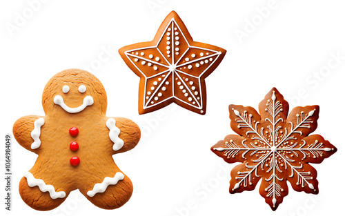 Christmas Ginger Brand Man, Star-shaped Cookies