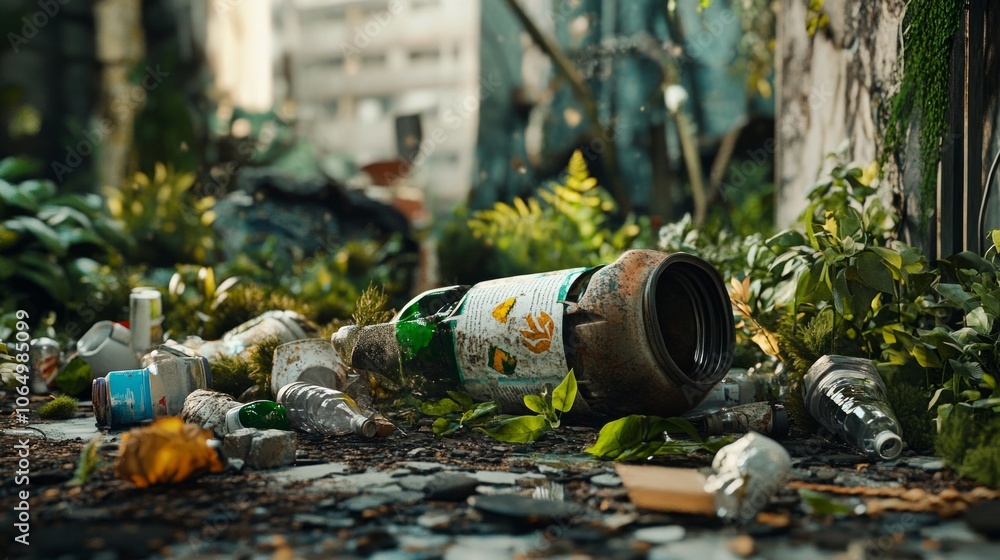 Fototapeta premium an image for a recycling campaign, AI Generative