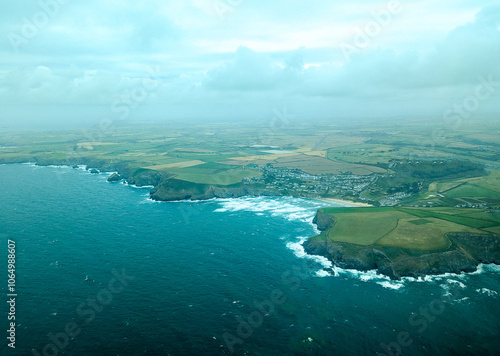 A Typical British Beach View Seen From An Aircraft Of One Of The UK's Coastlines
