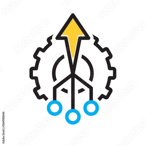Vector multicolor icon for Streamline workflow