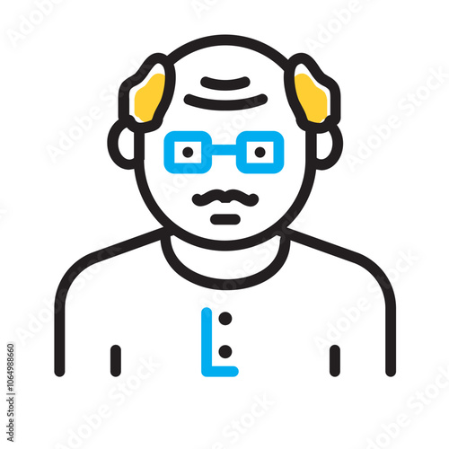 Vector multicolor icon for Aging