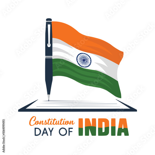 poster design for Constitution Day of India vector graphics
