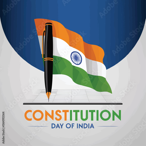 poster design for Constitution Day of India vector graphics