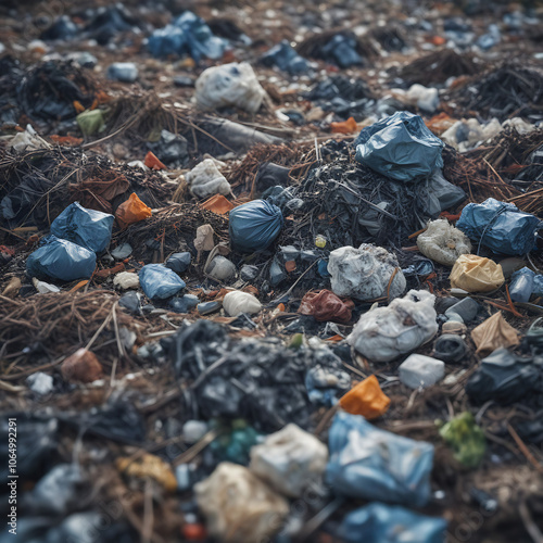 plastic pollution and waste from the industrial plastic production industry 