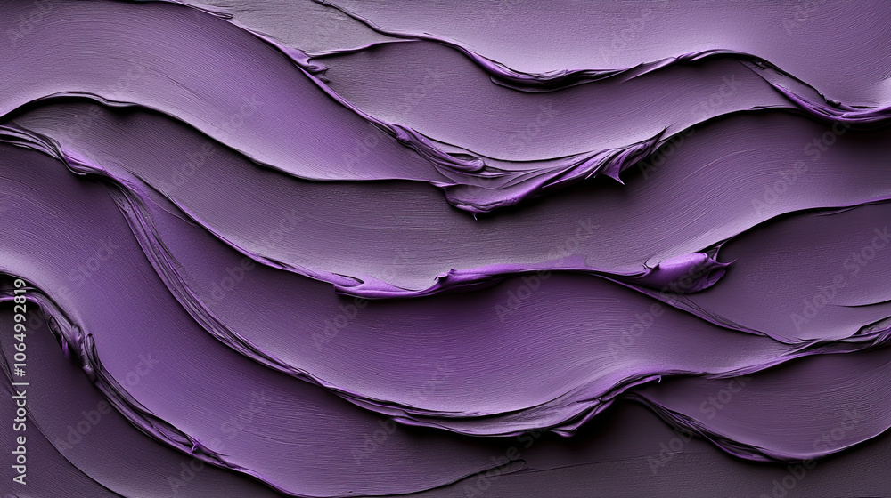 Obraz premium captivating display of purple paint texture with smooth, flowing waves, creating sense of depth and artistic expression. rich hues evoke creativity and inspiration