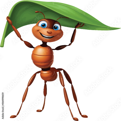 Hand drawn cartoon ant illustration