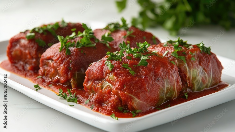 Delicious Stuffed Cabbage Rolls with Tomato Sauce Delicious Stuffed Cabbage Rolls with Tomato Sauce