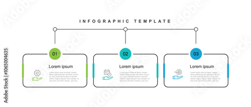 Design template infographic vector with 3 step or option suitable for business information and web presentation photo