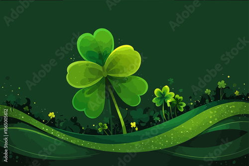 Saint Patrick's Day   illustration  background AI generated image