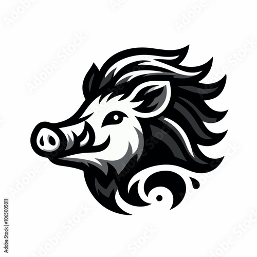 wild boar logo illustration