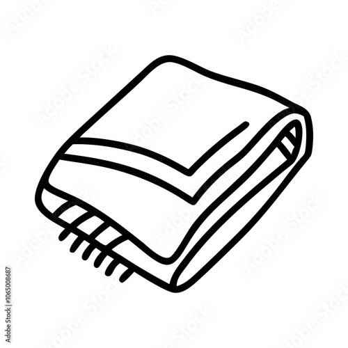 Hand-drawn icon of a blanket, symbolizing warmth and comfort.