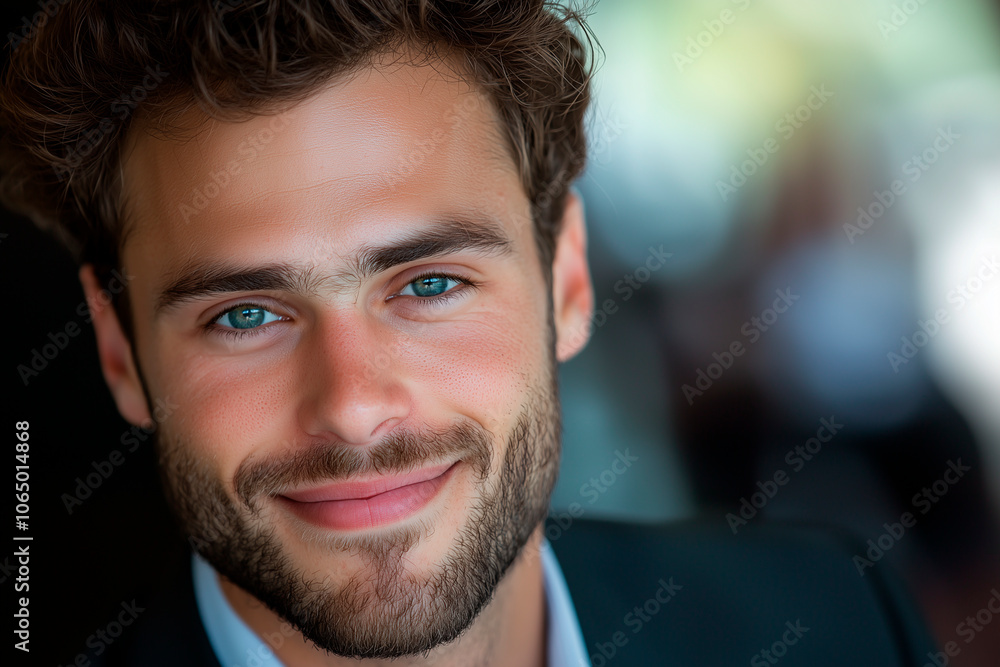 Fototapeta premium happy, european 30 year old business man