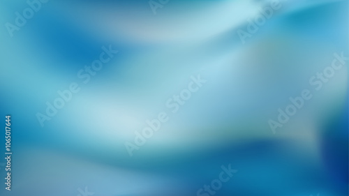 Abstract Blue Gradient Background. Smooth fluid waves