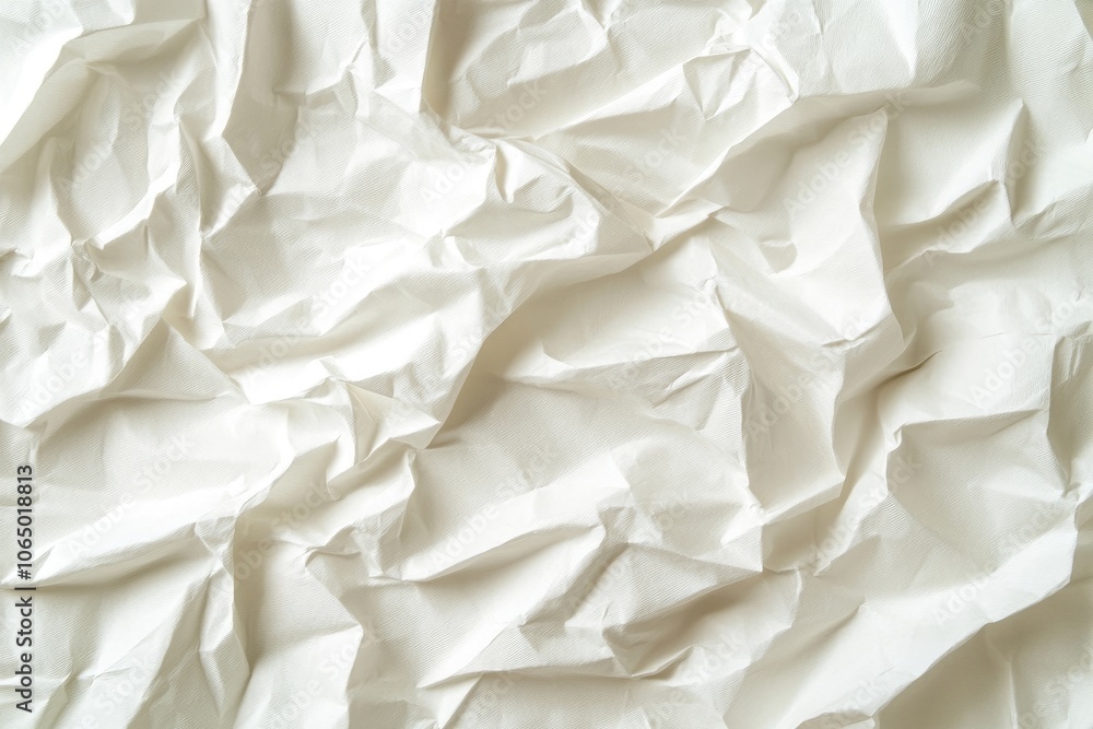 Obraz premium Crumpled White Paper Texture