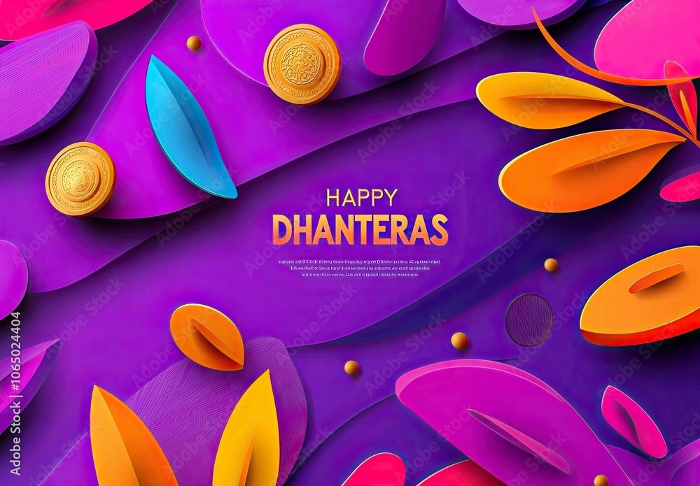 Naklejka premium Happy and serene with text 