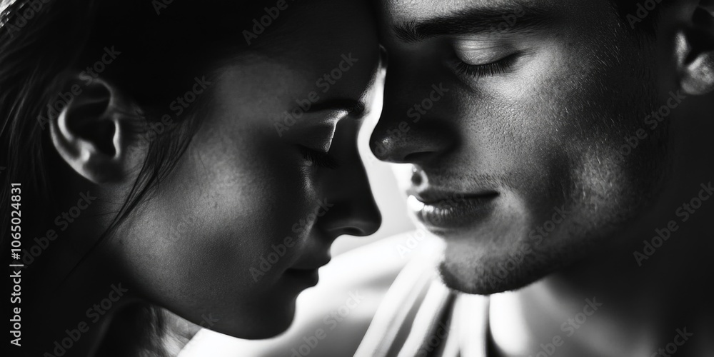 A classic portrait of a man and a woman in black and white, suitable for use as a simple yet effective design element A classic portrait of a man and a woman in black and white, suitable for use as a simple yet effective design element