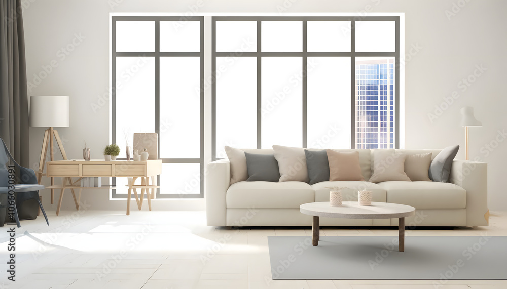 Fototapeta premium Salón blanco