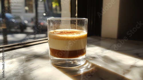 Vegan Maple Pecan Cortado Housemade pecan milk pure maple essence photo