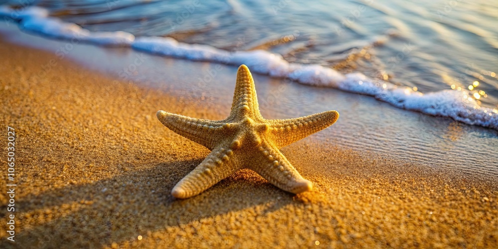 Starfish crawling on sandy beach leaving a unique texture, starfish, crawling, beach, sand, texture, pattern, marine Starfish crawling on sandy beach leaving a unique texture, starfish, crawling, beach, sand, texture, pattern, marine