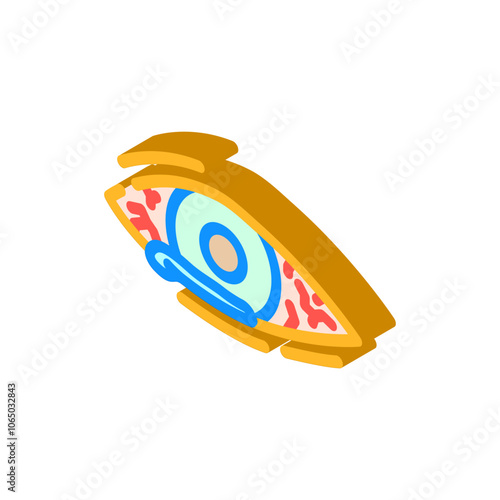 red or watery eyes disease symptom isometric icon vector. red or watery eyes disease symptom sign. isolated symbol illustration