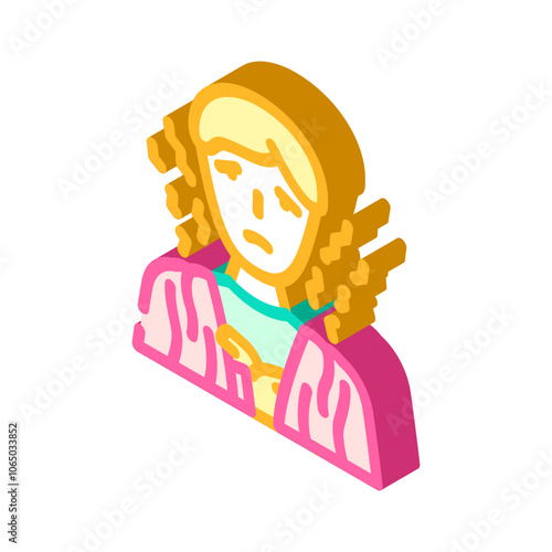 fever chills disease symptom isometric icon vector. fever chills disease symptom sign. isolated symbol illustration