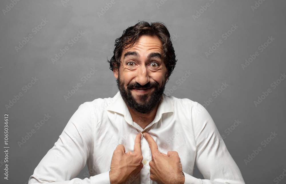 Fototapeta premium feeling happy, surprised and proud, pointing to self with an excited, amazed look